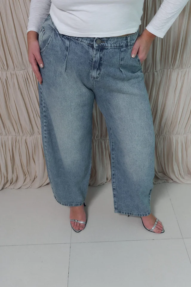 BAGGY HARMONY CON PINZA MATIZADO NEVADO RIGIDO