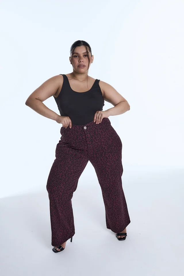 WIDELEG BORDO ANIMAL PRINT RIGIDO