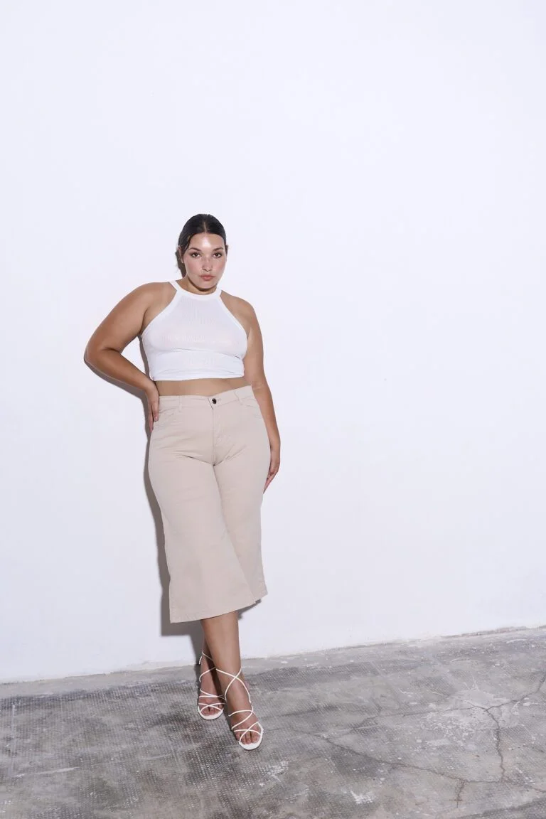 PALAZZO CROP BEIGE