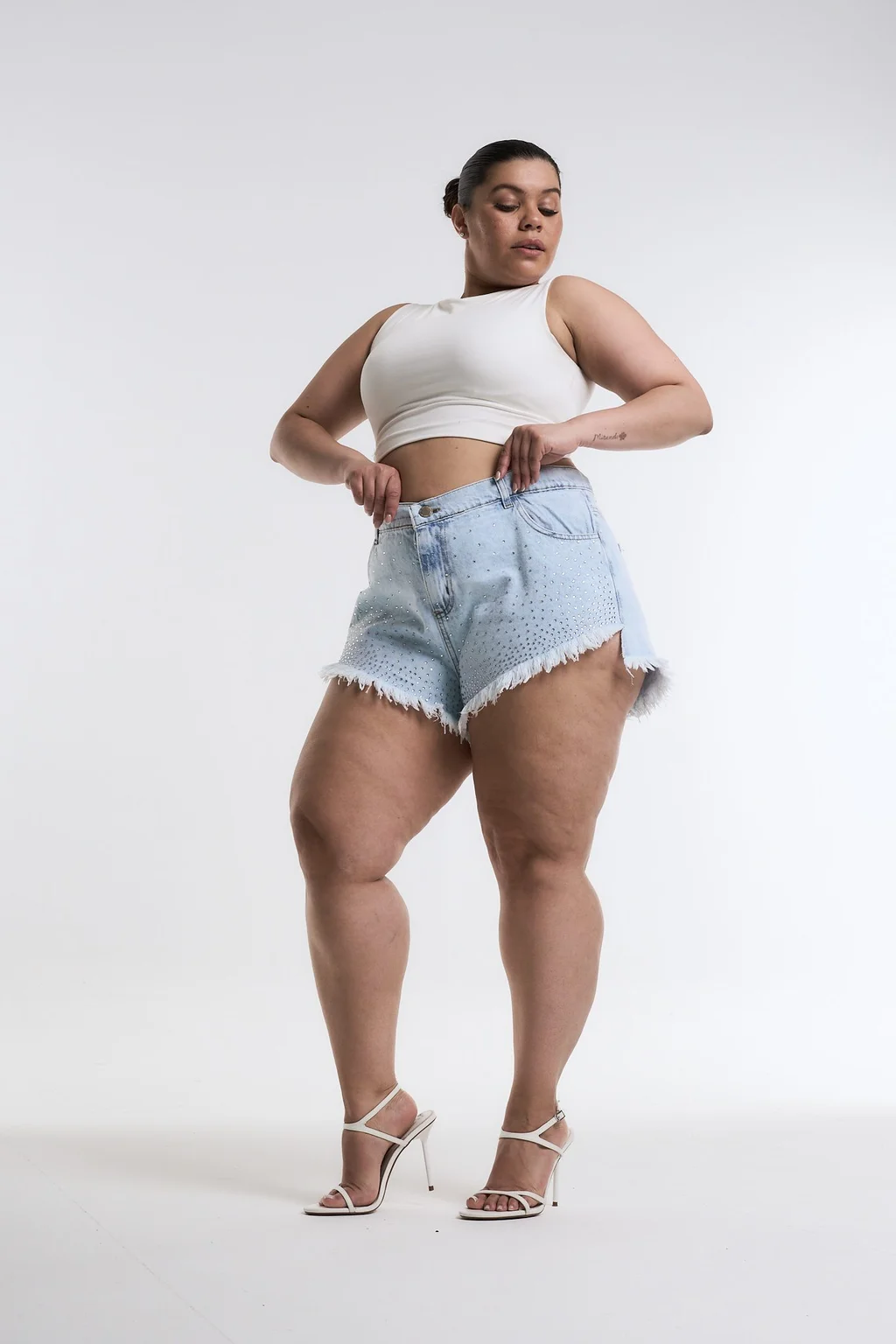 SHORT AUREXIA BRILLOS NEVADO RIGIDO