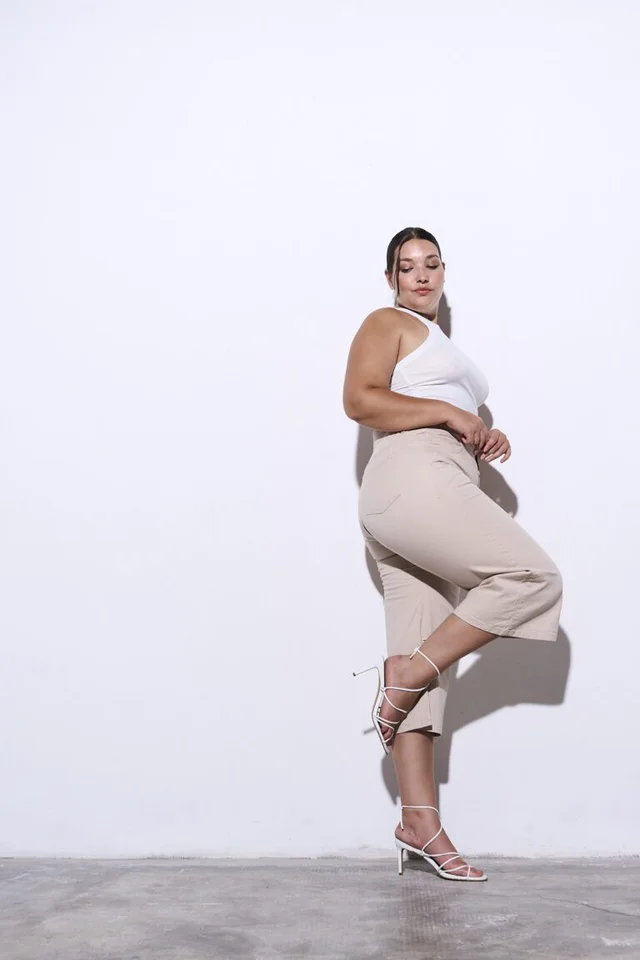 PALAZZO CROP BEIGE