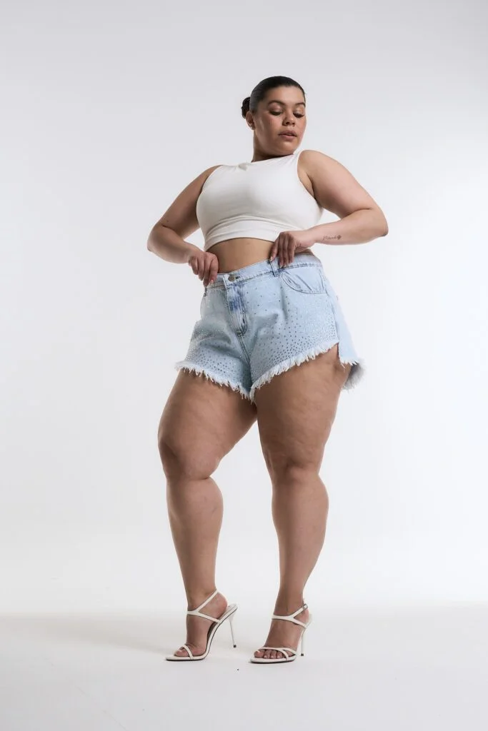 SHORT AUREXIA BRILLOS NEVADO