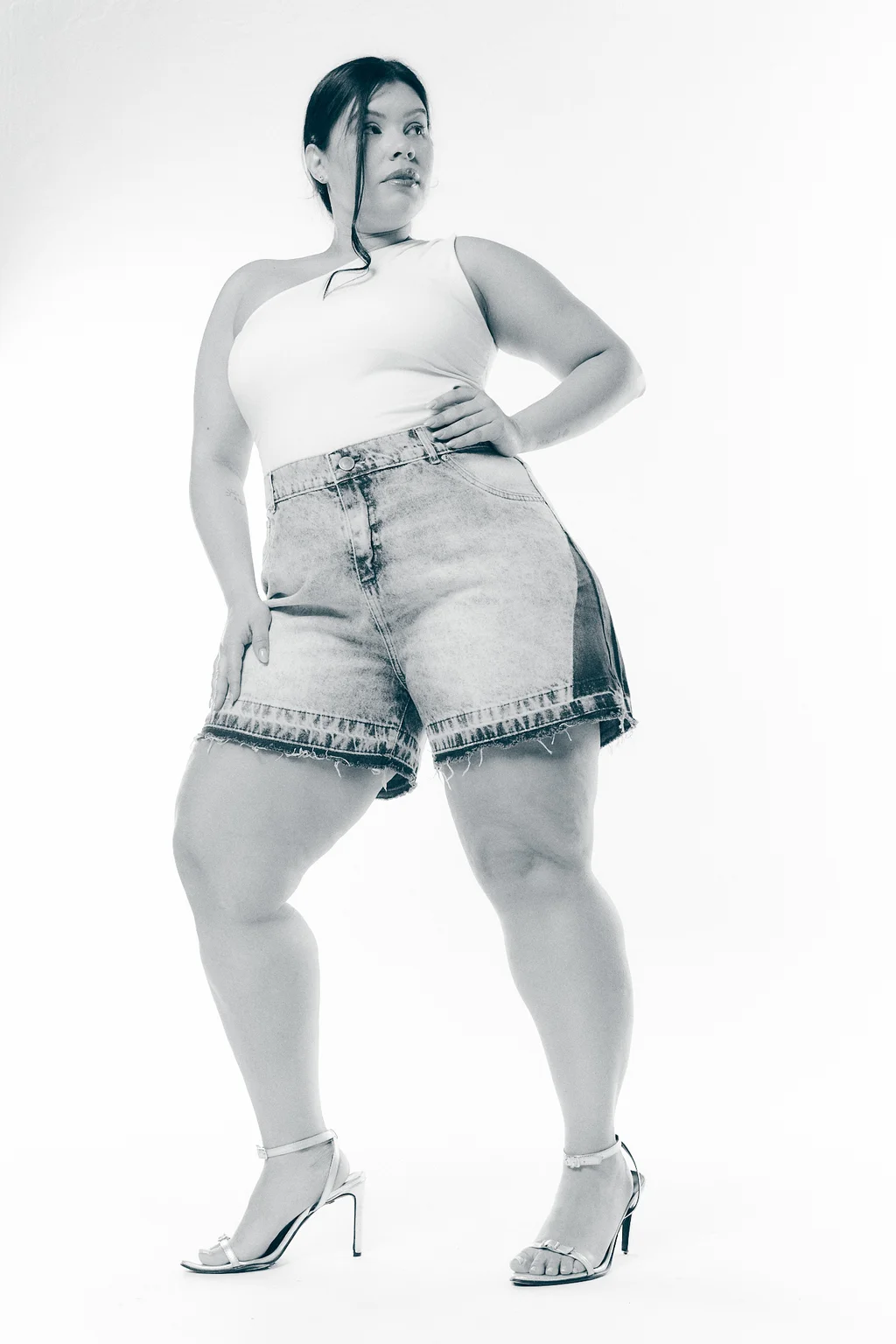 SHORT THERYNA NEVADO FRANJA RIGIDO