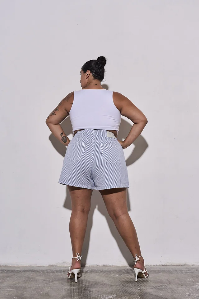 SHORT HERMIONE LÍNEAS CELESTES RIGIDO