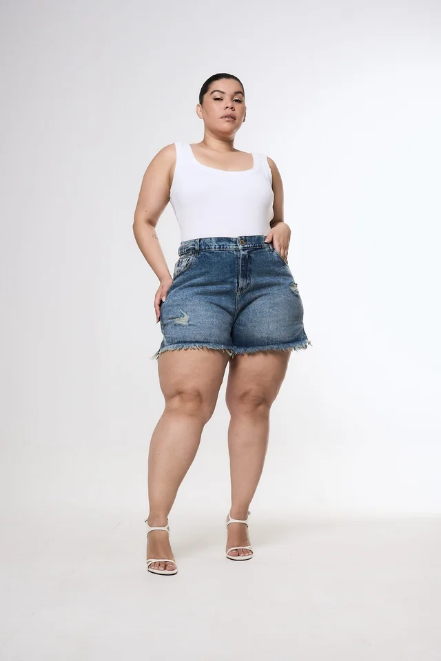 SHORT ORYA TAJO ROTURA BIGOTE MATIZADO