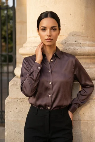 Camisa Emma Saten - Vista 1