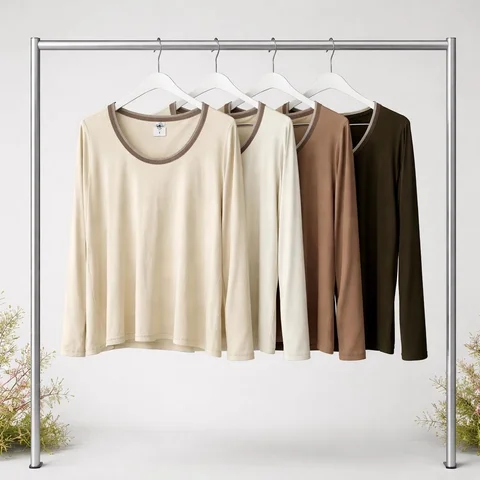 Remera Basic Doble Collareta