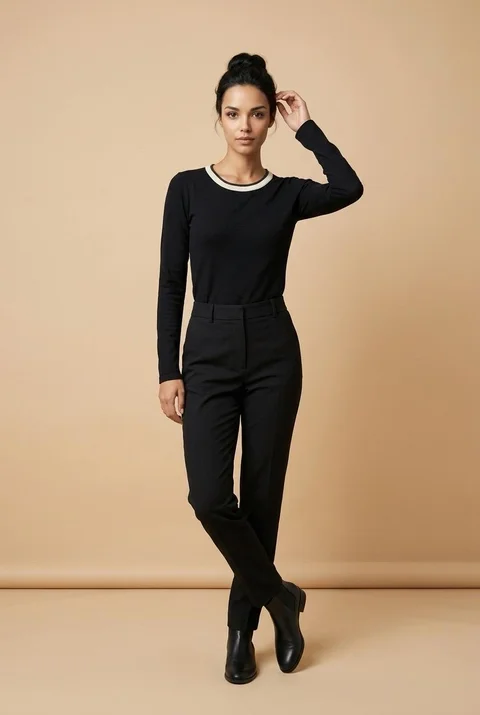 Remera Basic Doble Collareta
