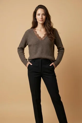 Sweater importado con encaje - Vista 3