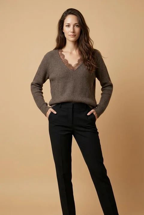 Sweater importado con encaje