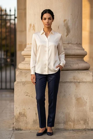 Camisa Emma Saten - Vista 4