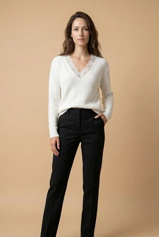 Sweater importado con encaje - Vista 1