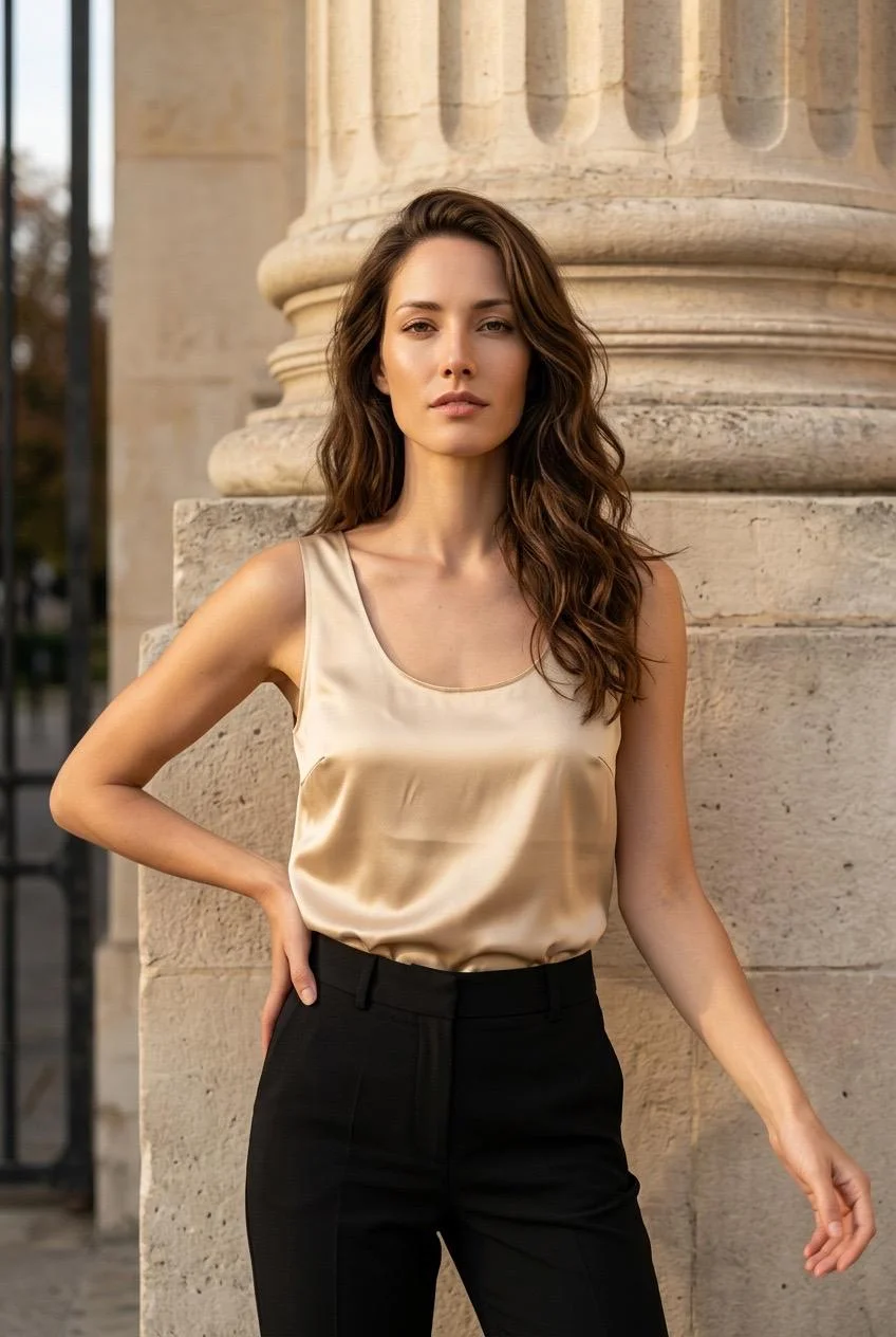 Musculosa Emma Satén 