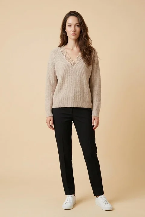 Sweater importado con encaje