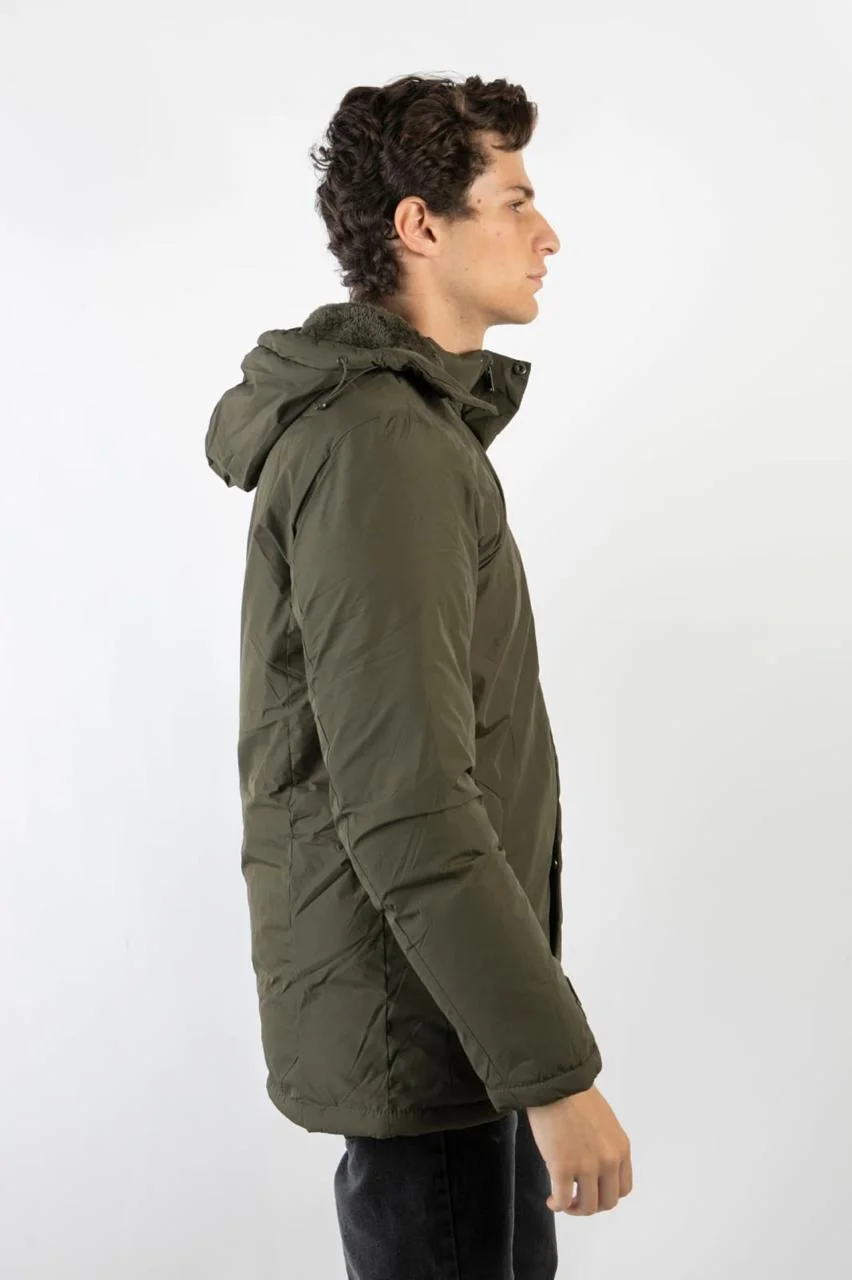 90117 - PARKA NYLON C/PIEL
