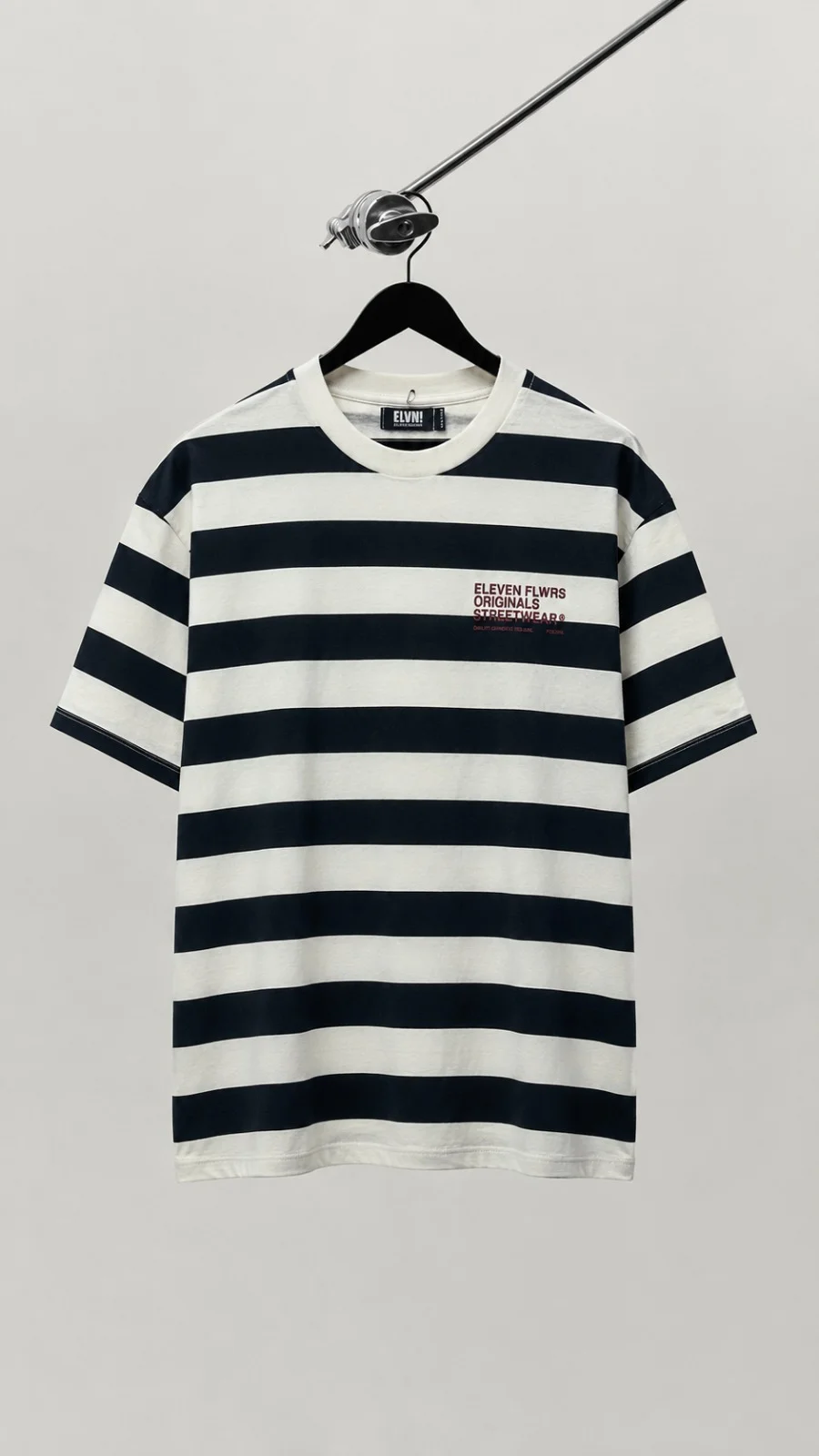 85442 - REMERA RAYADA ESTAMPADA