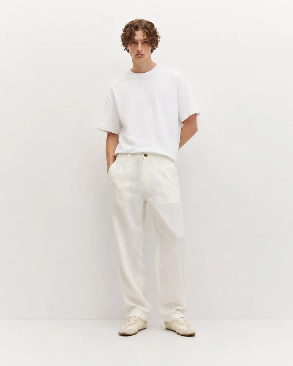 93709 - PANTALON CHINO DE LINO IMP.