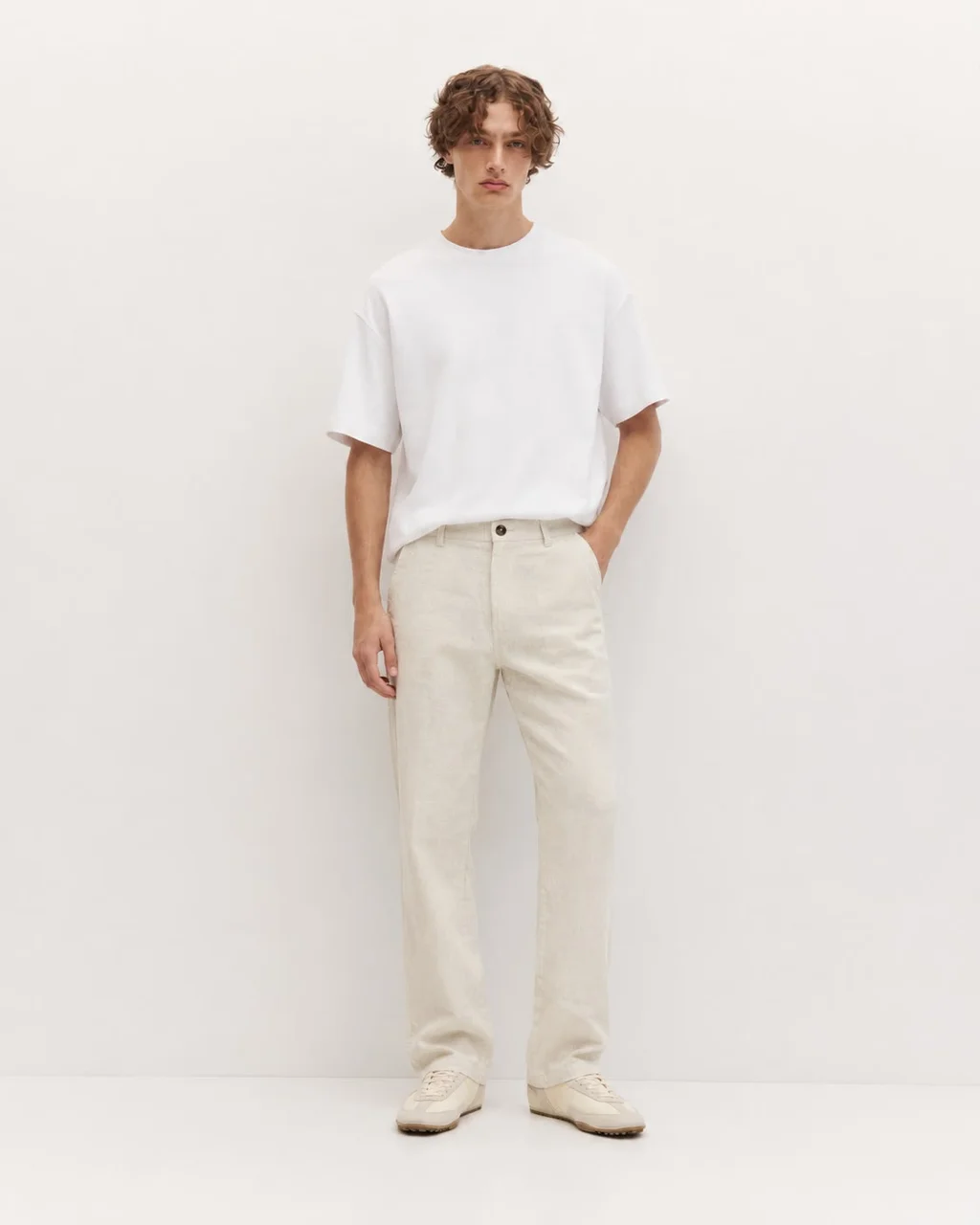 93709 - PANTALON CHINO DE LINO IMP.