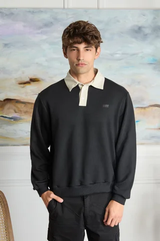 93922 - POLO RUSTICO ESTAMPADO CUELLO GABARDINA - Vista 1