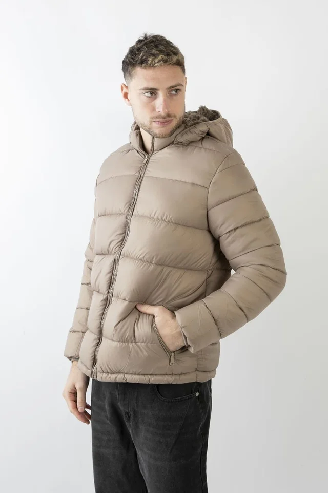 90122 - CAMPERA PUFFER CON PIEL