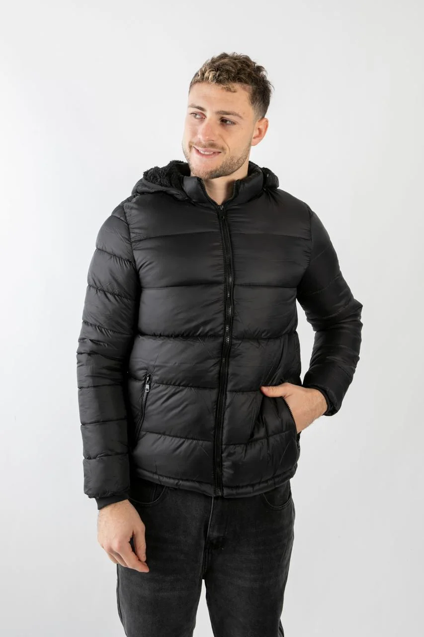 90122 - CAMPERA PUFFER CON PIEL