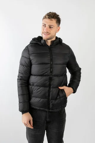 90122 - CAMPERA PUFFER CON PIEL - Vista 5