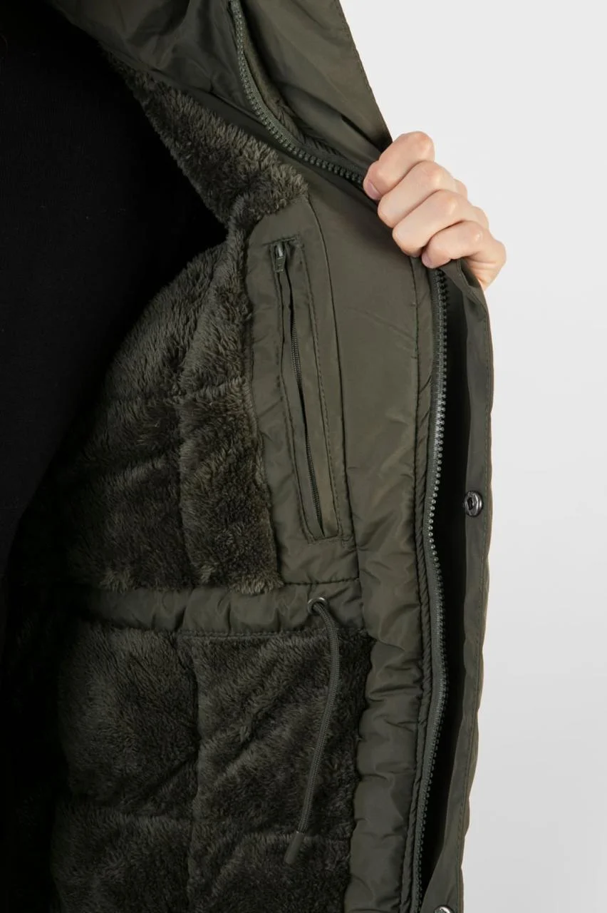 90117 - PARKA NYLON C/PIEL