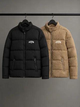 91133 - CAMPERA PUFFER DE GAMUZA C/PIEL IMP. - Vista 3