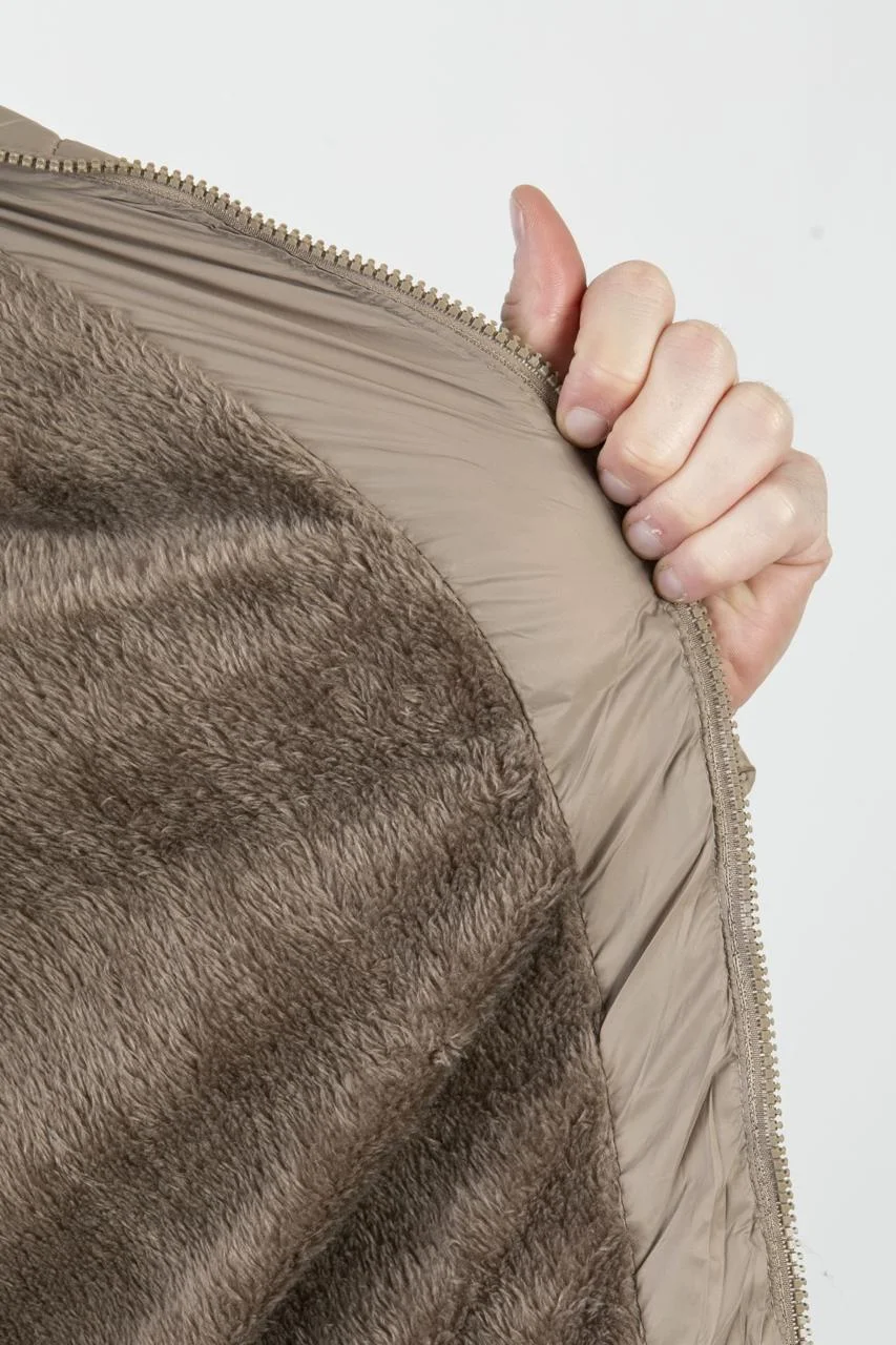 90122 - CAMPERA PUFFER CON PIEL