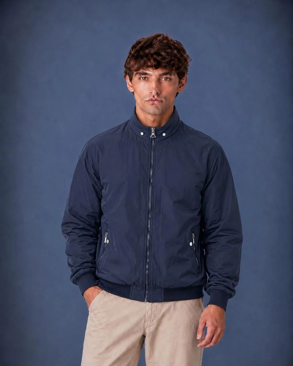 91143 - CAMPERA CON PIEL BOMBER