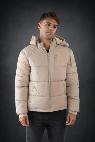 90190 - PUFFER CON PIEL Y CAPUCHA C/CIERRE PECHO - Vista 3