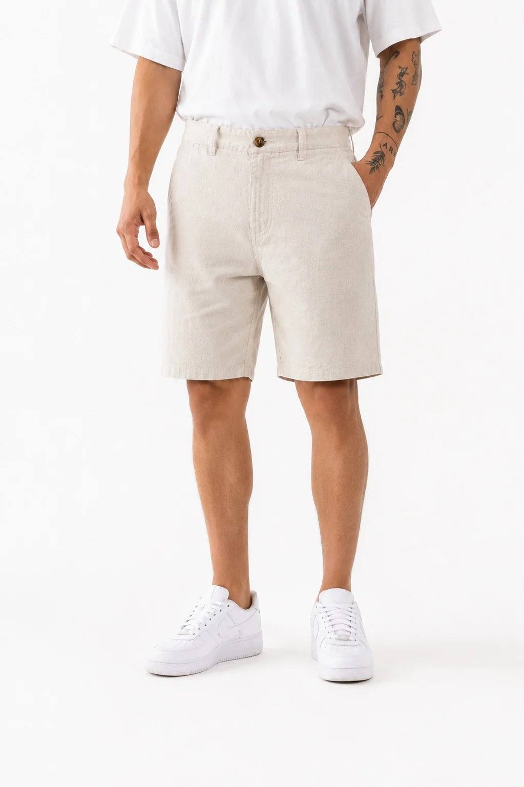 93703 - BERMUDA CHINO DE LINO IMP.