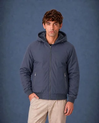 91142 - CAMPERA CON PIEL Y CAPUCHA - Vista 3