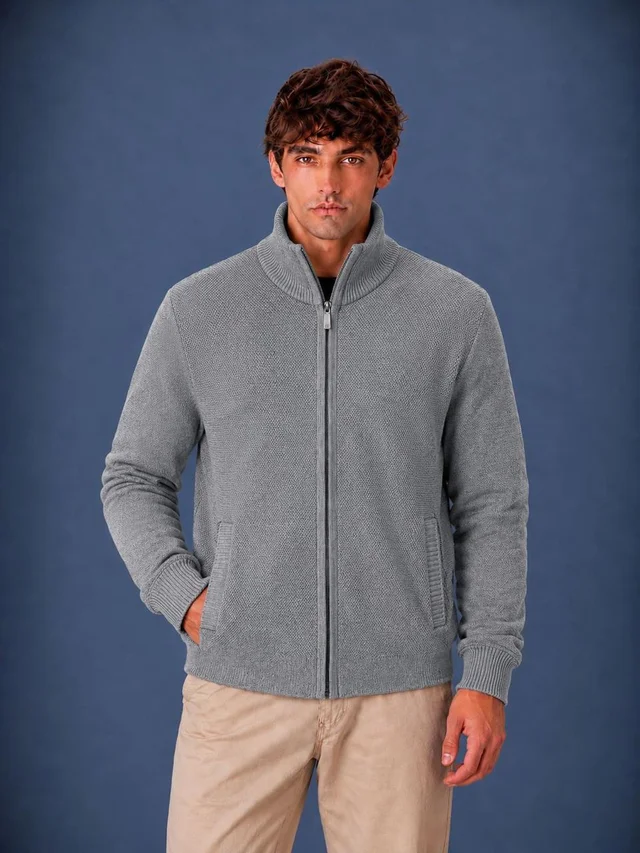 90809 - CAMPERA CHENILLE C/PIEL