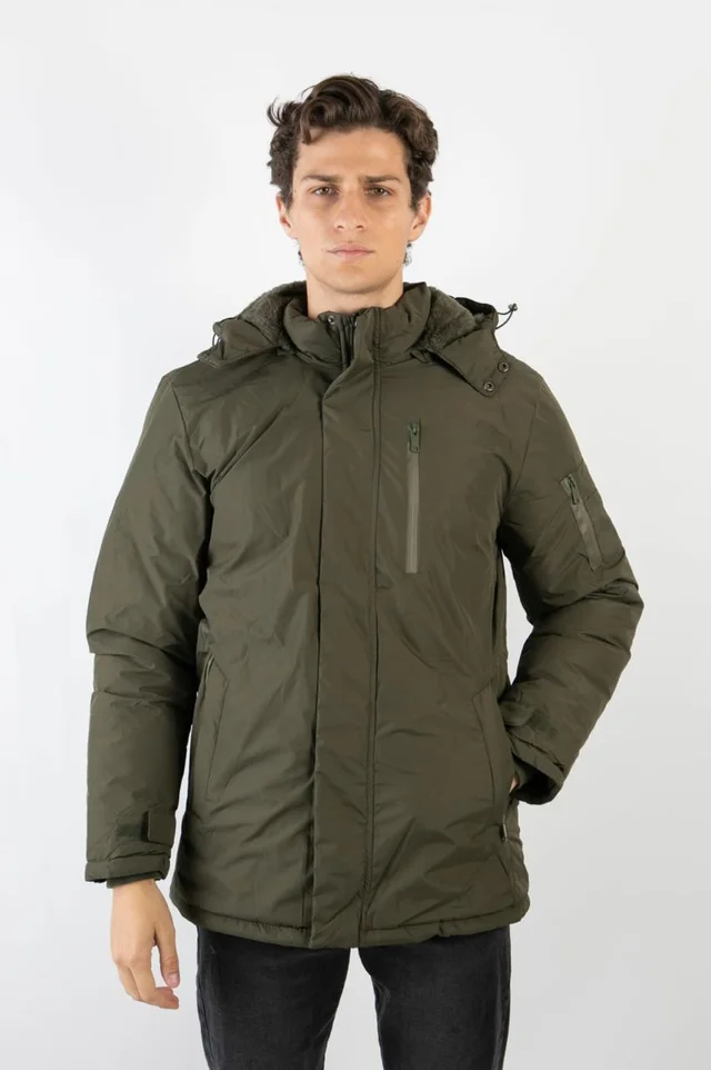 90117 - PARKA NYLON C/PIEL