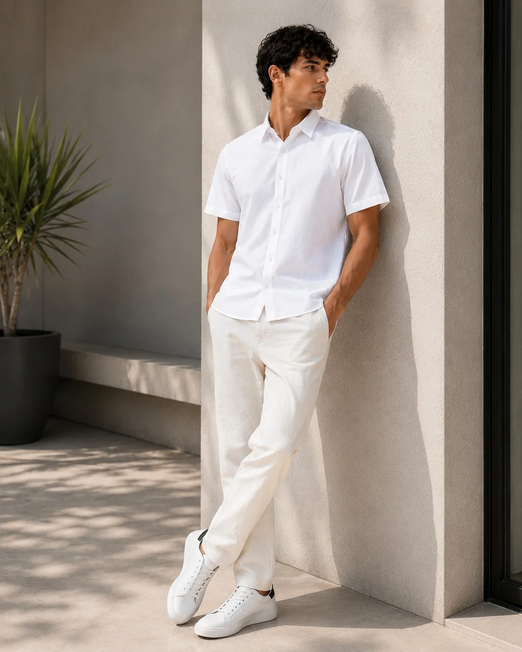 91607 - CAMISA LINO IMP. MANGA CORTA