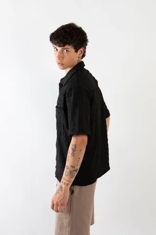 90698 - CAMISA TRAMADA CUADRADITOS - Vista 2