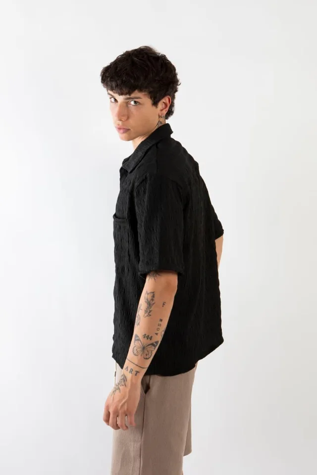 90698 - CAMISA TRAMADA CUADRADITOS