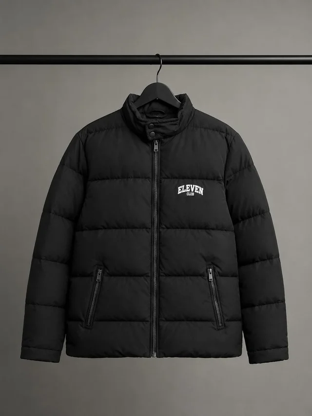 91133 - CAMPERA PUFFER DE GAMUZA C/PIEL IMP.
