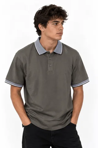90542 - CHOMBA ALG.C/CUELLO COMB.IMP.LOGO BORD - Vista 3
