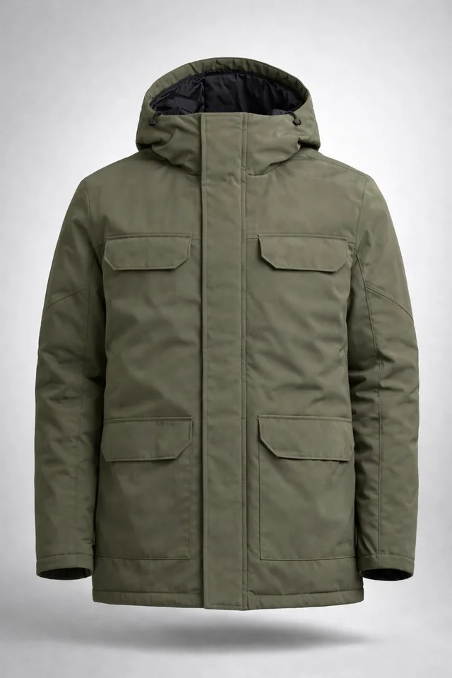12186 - PARKA C/BOLSILLOS PLAQUE