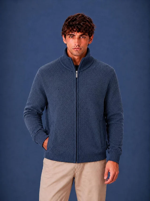 90809 - CAMPERA CHENILLE C/PIEL