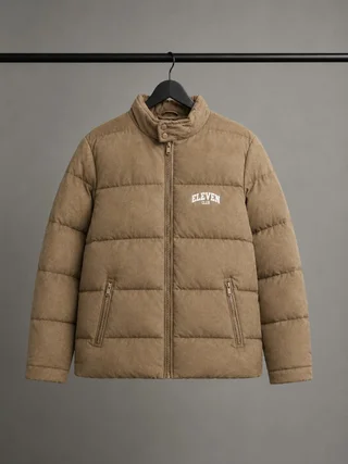 91133 - CAMPERA PUFFER DE GAMUZA C/PIEL IMP. - Vista 2