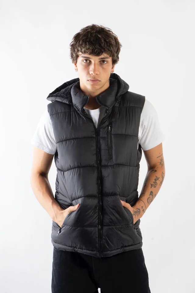 91126 - CHALECO COSTURA CON PIEL