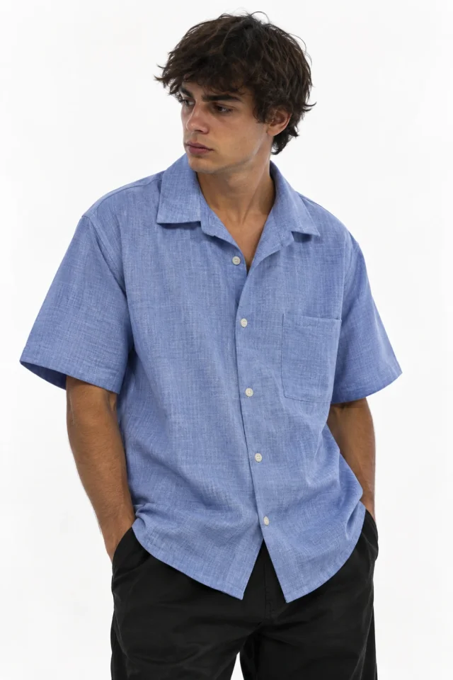 91610 - CAMISA LINO MANGA CORTA