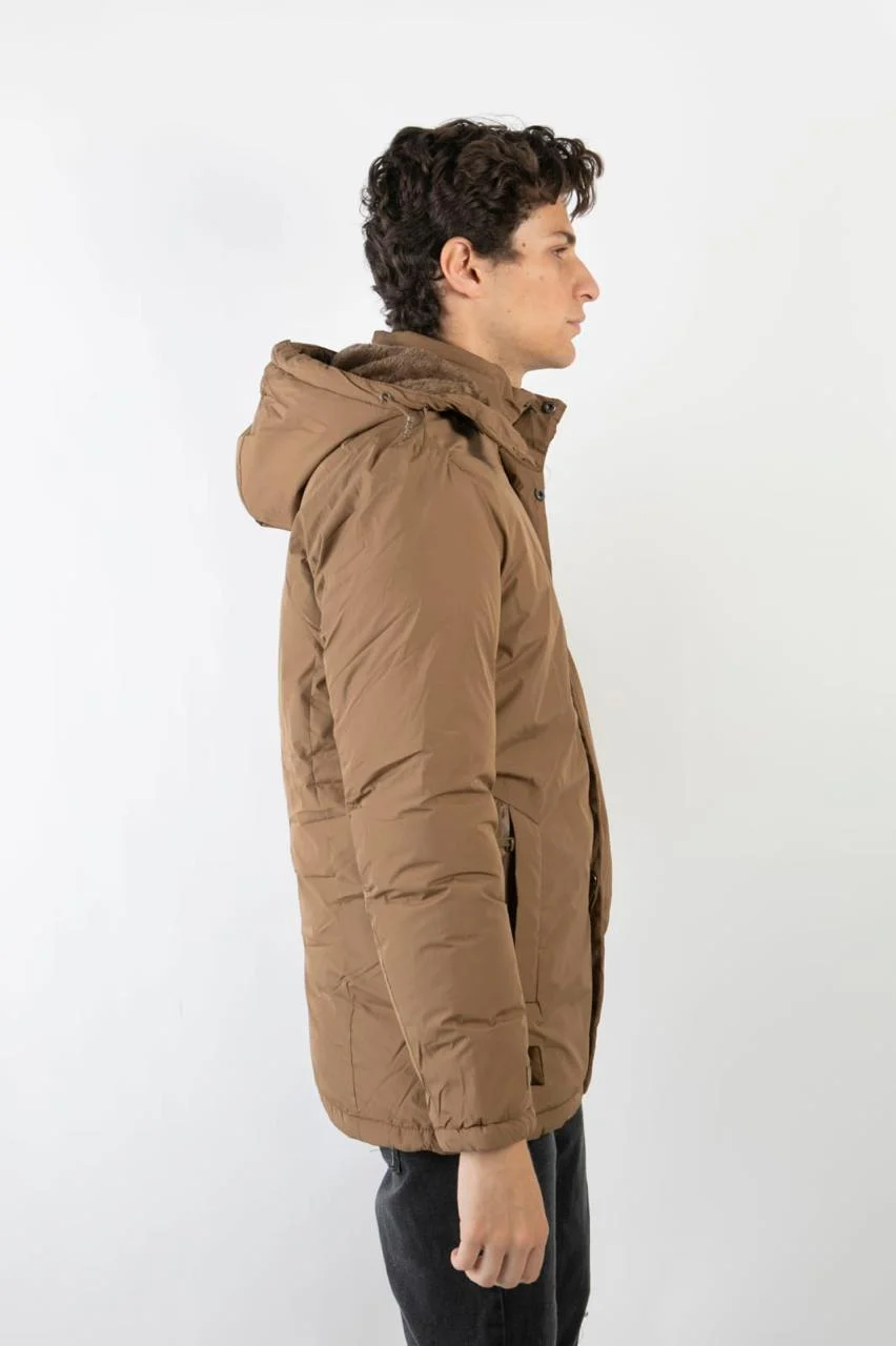 90117 - PARKA NYLON C/PIEL