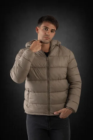 90133 - CAMPERA PUFFER CON PIEL - Vista 3