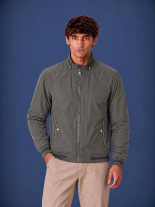 91143 - CAMPERA CON PIEL BOMBER - Vista 2