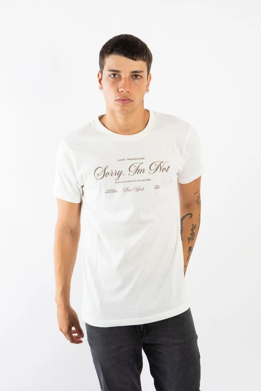84466 - REMERA SORRY IM NOT ESTAMPADA 24/1 REGULAR