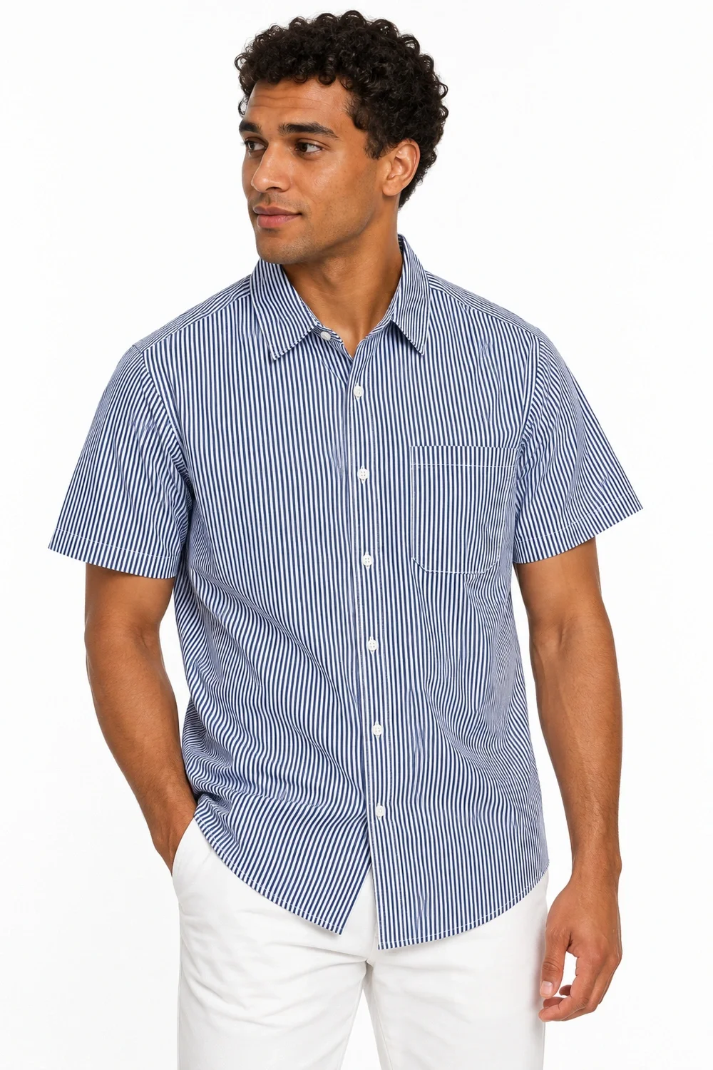 91611 - CAMISA MNG CORTA RAYADA